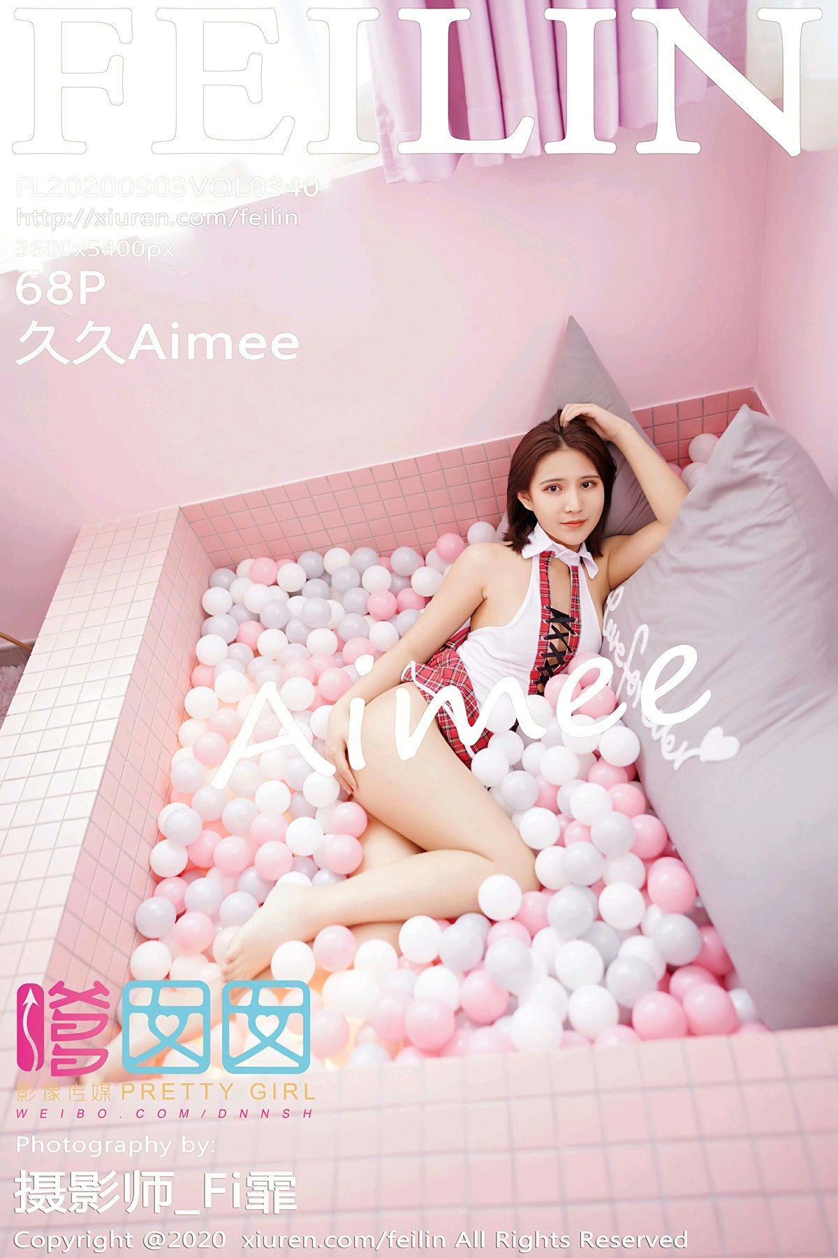 [FEILIN嗲囡囡] 2020.09.03 No.340 久久Aimee 制服诱惑 [68+1P]