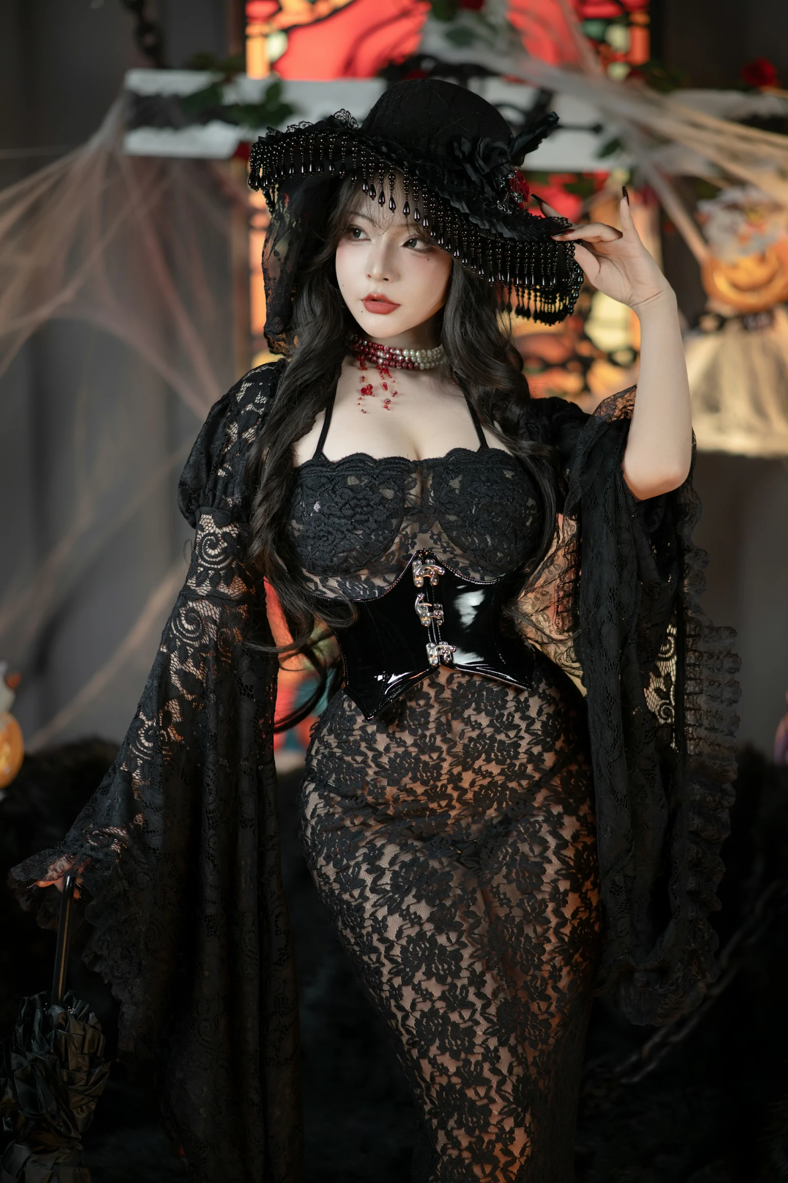 「yuuhui玉汇」万圣节特辑 – 魔女狂欢夜-第4张图片-宅男套图吧