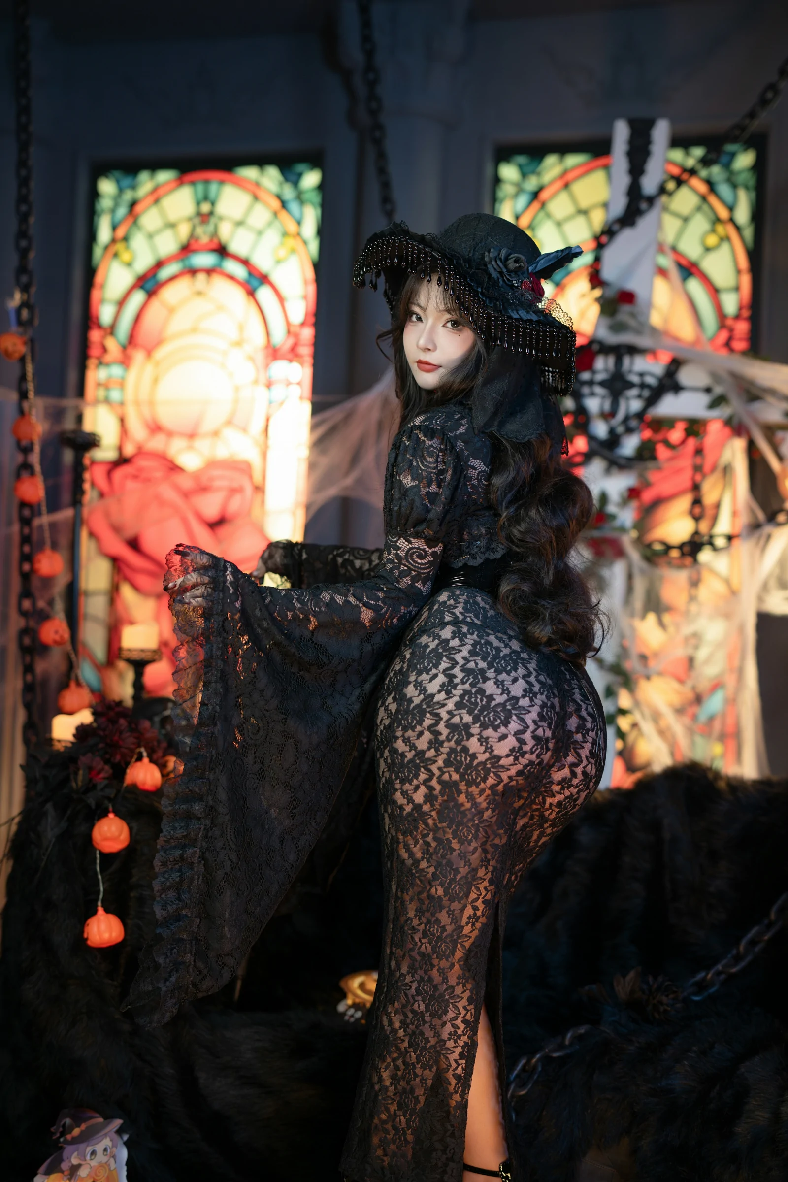 「yuuhui玉汇」万圣节特辑 – 魔女狂欢夜-第5张图片-宅男套图吧