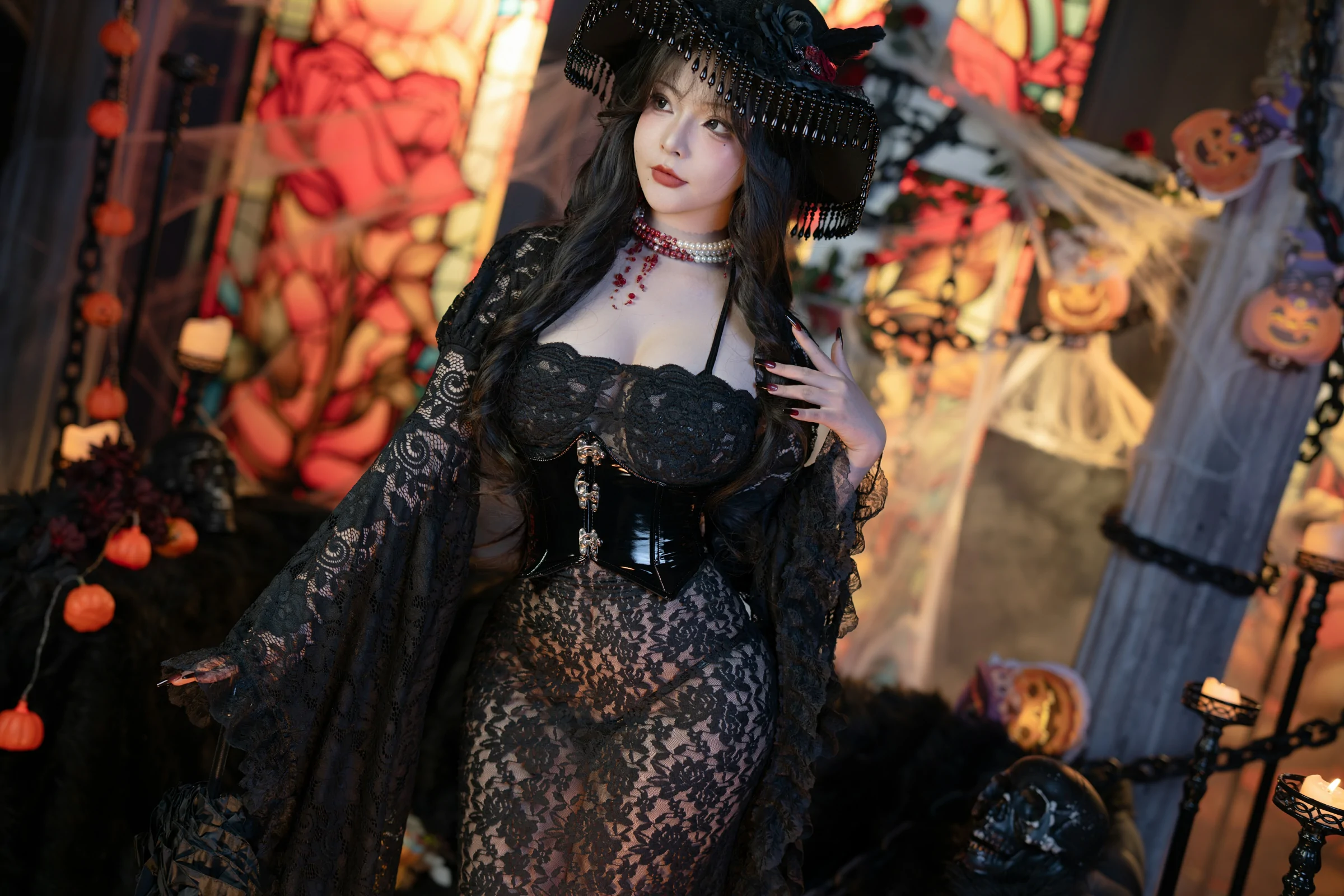 「yuuhui玉汇」万圣节特辑 – 魔女狂欢夜-第6张图片-宅男套图吧