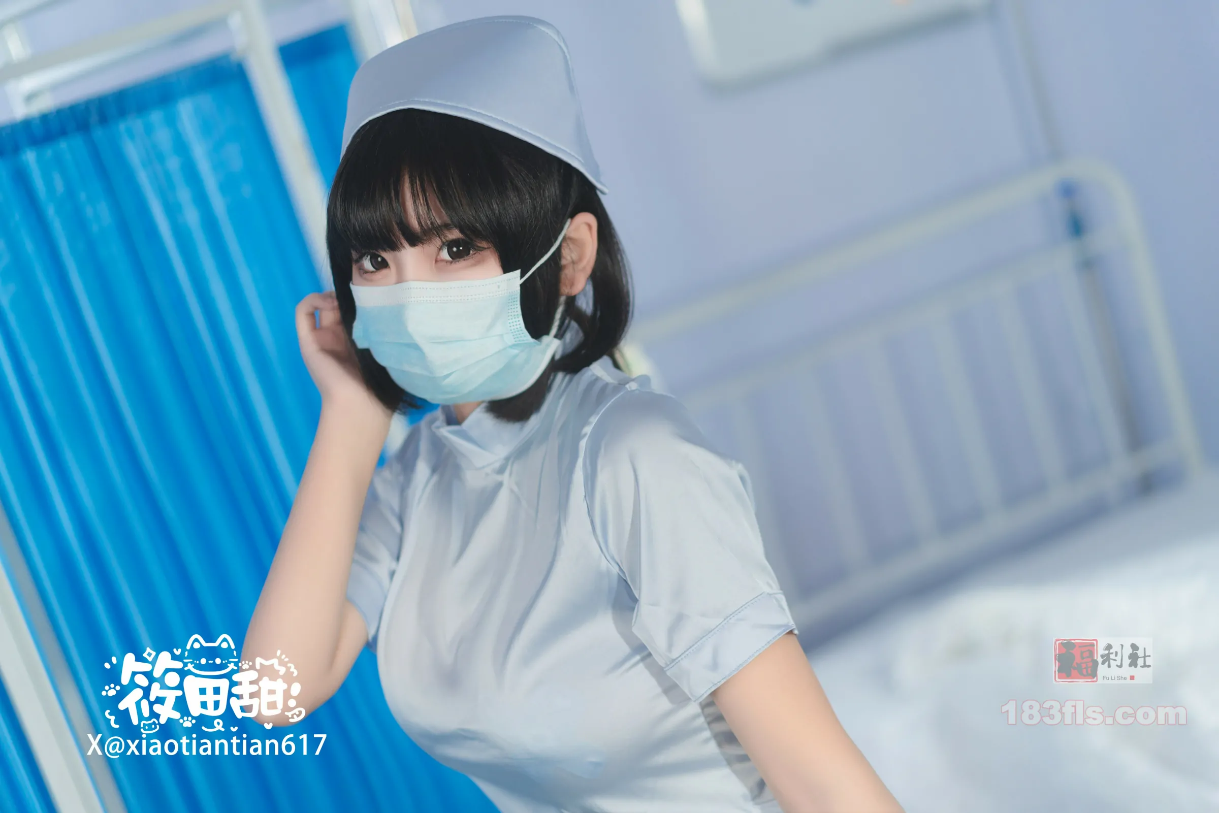 香草奶喵 - 蓝护士-第6张图片-宅男套图吧