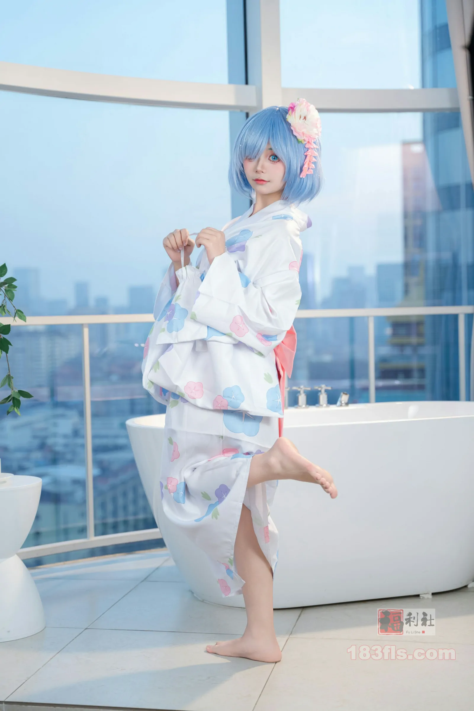 小羊不吃草 - 从零开始的异世界生活-蕾姆和服-第6张图片-宅男套图吧