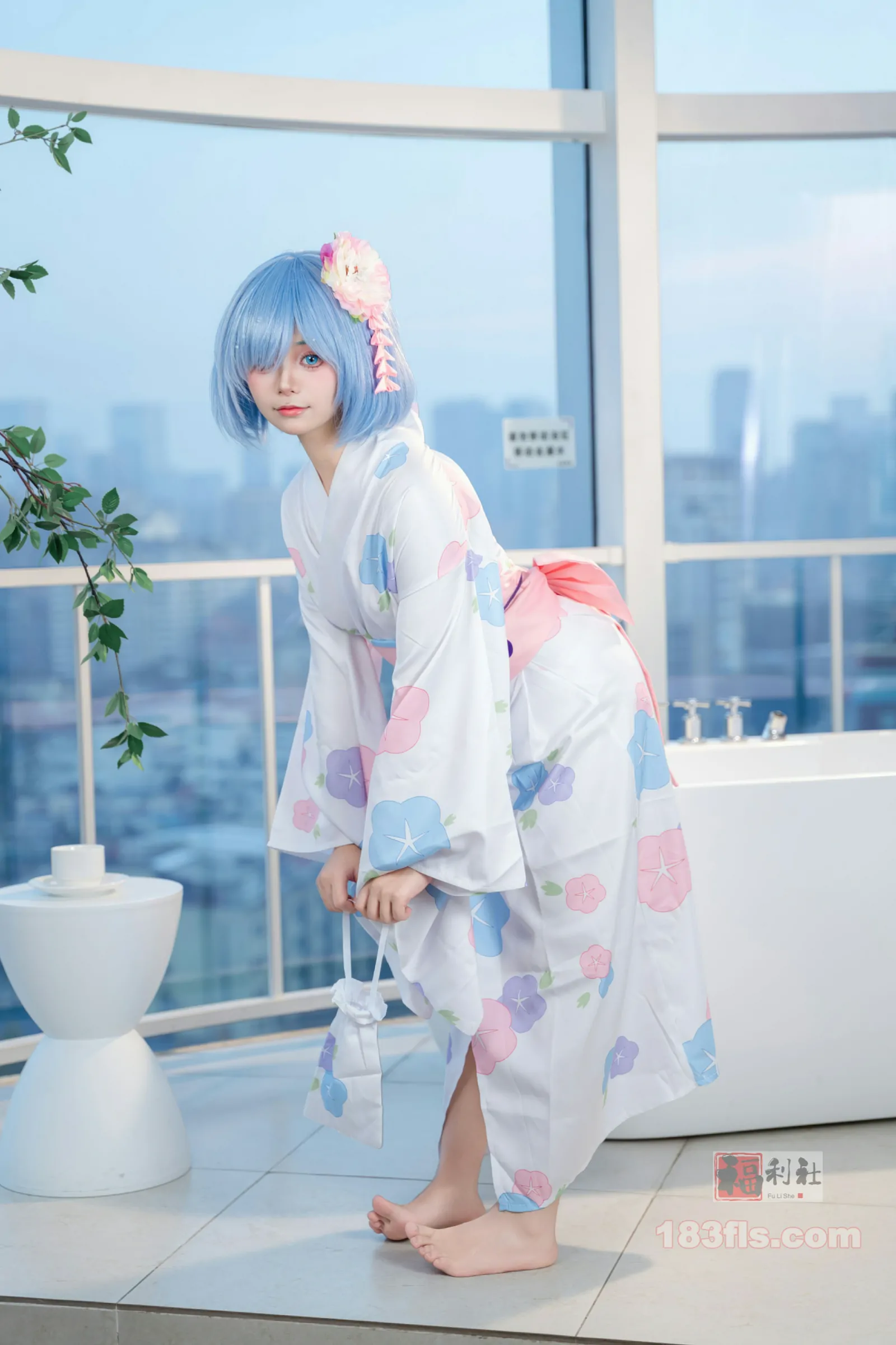 小羊不吃草 - 从零开始的异世界生活-蕾姆和服-第2张图片-宅男套图吧